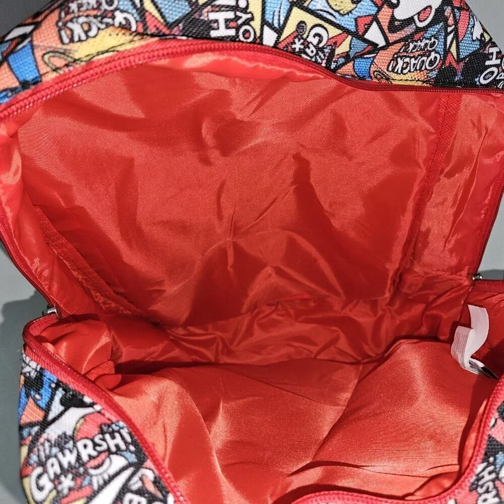 Disney Parks Mickey Mouse Lightweight Backpack Red Black Oh Boy Donald Goofy